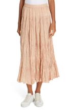 Women's Mes Demoiselles Shamadan Crinkle Silk Skirt Us / 34 Fr - Ivory