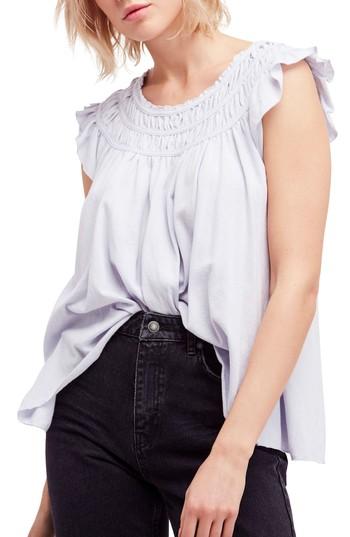 Women's Free People Coconut Gathered Top - Blue