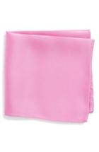Men's Nordstrom Men's Shop King Twill Silk Pocket Square, Size - Pink