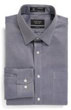 Men's Nordstrom Men's Shop Smartcare(tm) Trim Fit Herringbone Dress Shirt .5 32/33 - Blue