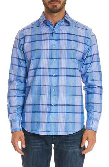 Men's Robert Graham Ferro Classic Fit Sport Shirt - Blue