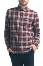 Men's Good Man Brand Slim Fit Plaid Sport Shirt - Red
