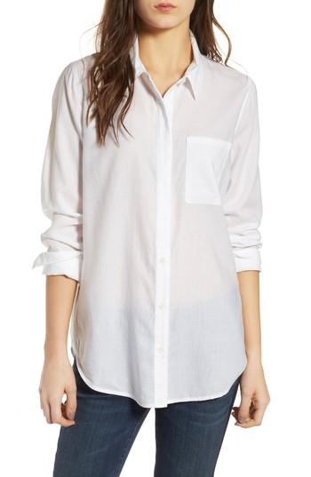 Women's Treasure & Bond Drapey Classic Shirt - White