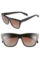 Women's Diff Harper 57mm Polarized Gradient Sunglasses - Black/ Brown