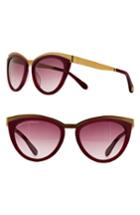 Women's Freida Rothman 'daphne' 56mm Cat Eye Sunglasses - Wine