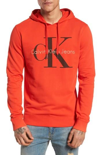Men's Calvin Klein Jeans Pop Color Hoodie - Orange