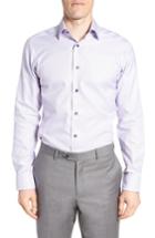 Men's David Donahue Slim Fit Check Dress Shirt .5 - 34/35 - Purple