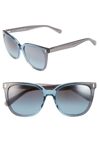 Women's Bobbi Brown The Annabel 53mm Cat Eye Sunglasses - Grey/ Shaded Aqua