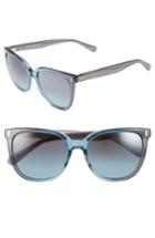Women's Bobbi Brown The Annabel 53mm Cat Eye Sunglasses - Grey/ Shaded Aqua
