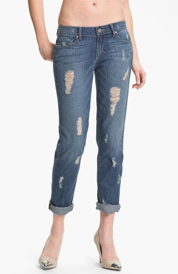 Paige  Jimmy Jimmy  Distressed Skinny Jeans  Riley Destruction  Womens Riley Deconstruction Size 27 27