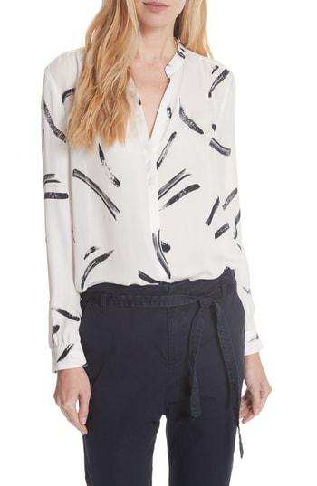 Women's Joie Mintee Print Silk Blouse - Blue