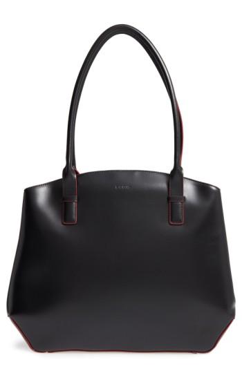 Lodis Patty Leather Briefcase - Black