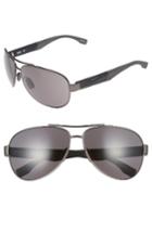 Men's Boss 65mm Aviator Sunglasses - Grey Black/ Grey