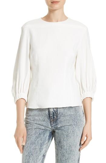 Women's Tibi Marta Linen Blend Top