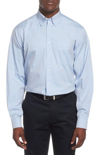 Men's Nordstrom Men's Shop Smartcare(tm) Classic Fit Pinpoint Dress Shirt 35 - Blue (online Only)