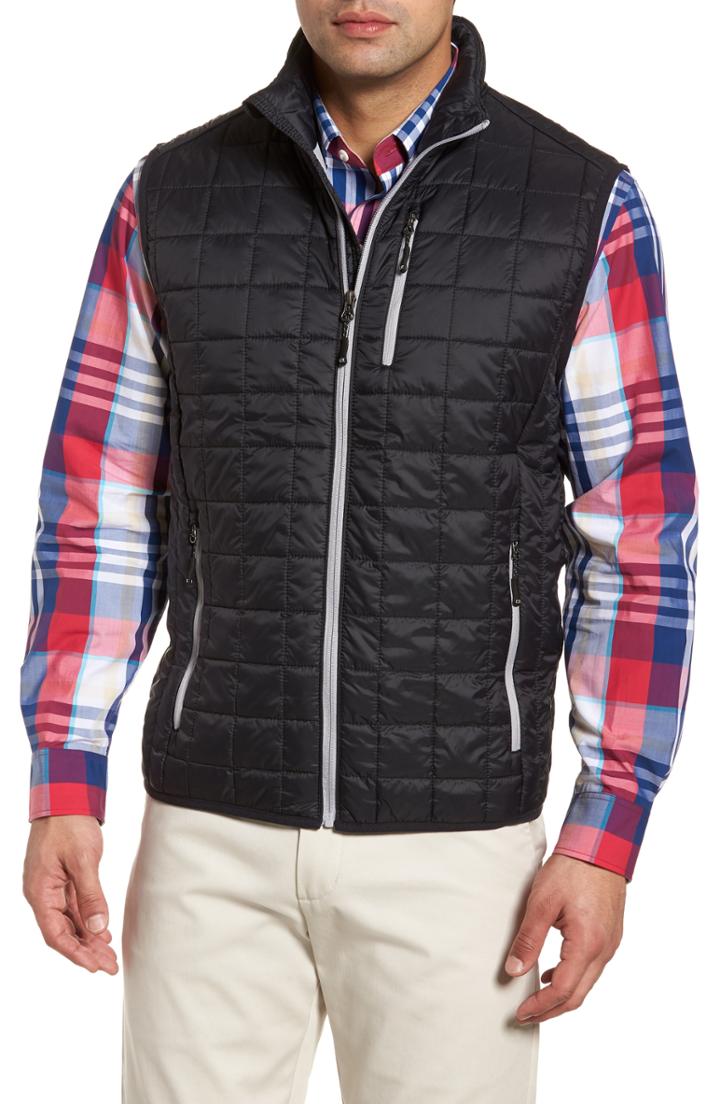 Men's Cutter & Buck Rainier Classic Fit Vest, Size - Black