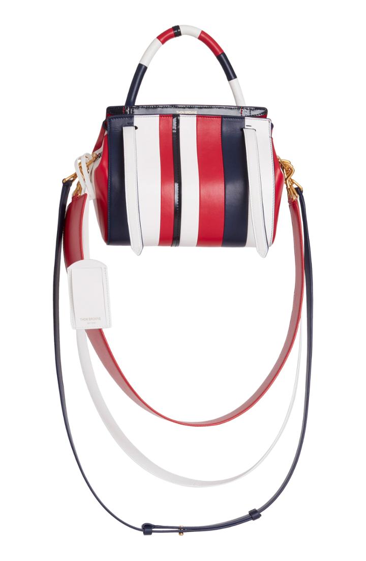Thom Browne Patchwork Leather Shoulder Bag - Red