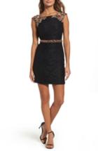 Women's Mac Duggal Open Back Embellished Lace Sheath Dress