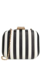 Mali + Lili Mali Stripe Canvas Minaudiere - Black