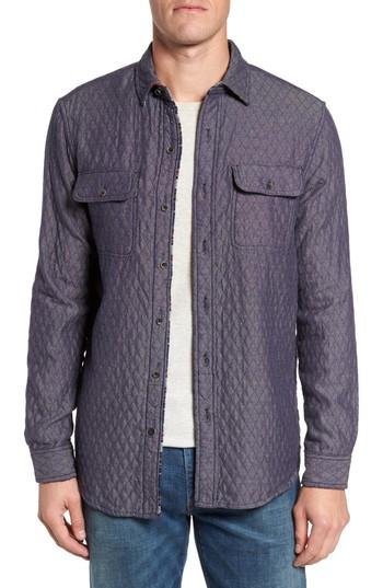 Men's Tailor Vintage Reversible Double-face Quilted Shirt Jacket - None