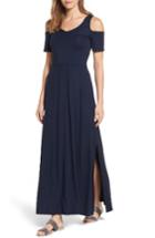 Women's Loveappella Cold Shoulder Maxi Dress - Blue