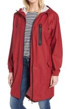 Women's Kristen Blake Hooded Rain Topper Jacket - Red