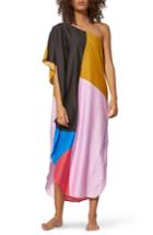 Women's Mara Hoffman Noa One-shoulder Cover-up Maxi Dress /small - Blue