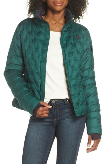 Women's The North Face Holladown Water Repellent 550-fill Power Down Crop Jacket - Green