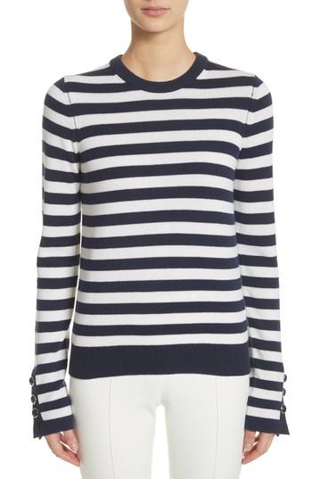 Women's Michael Kors Button Cuff Cashmere Sweater - Blue