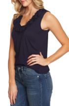Women's Cece Ruffle Neck Top - Blue
