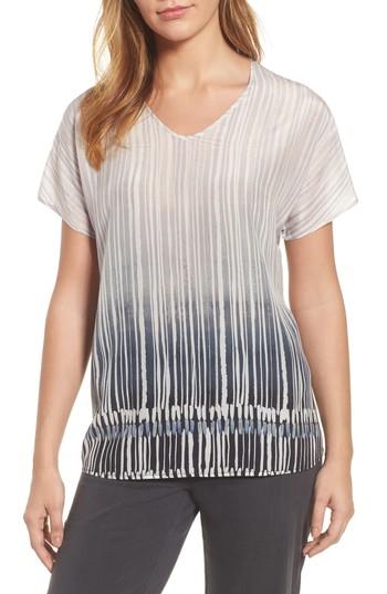 Women's Nic+zoe Horizon Silk Blend Top - Grey