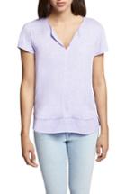 Women's Sanctuary Uptown Tiered Hem Linen Tee, Size - Purple
