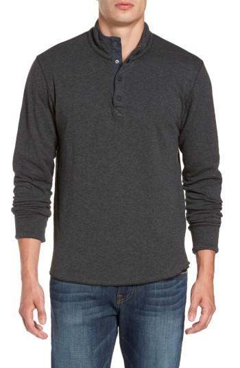 Men's Jeremiah Mitch Reversible Slubbed Quarter Snap Pullover - Black