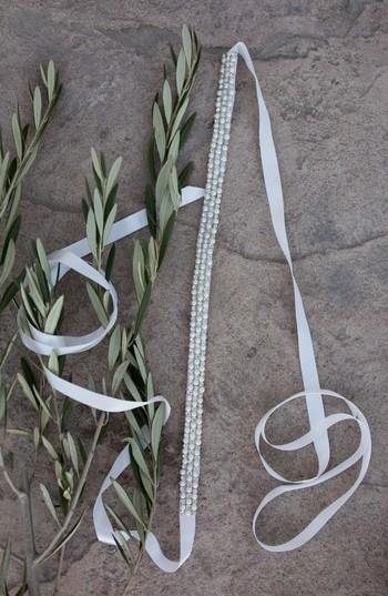 Women's Untamed Petals By Amanda Judge Lovely Bead & Crystal Belt, Size - Silver