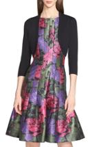 Women's Oscar De La Renta Cashmere & Silk Bolero - Black