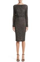 Women's Rachel Gilbert Viera Embellished V-back Sheath Dress - Black