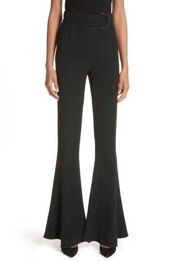 Women's Cushnie Et Ochs Carina D-ring High Waist Flare Pants - Black