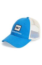 Men's Vineyard Vines Whale Patch Trucker Hat - Blue
