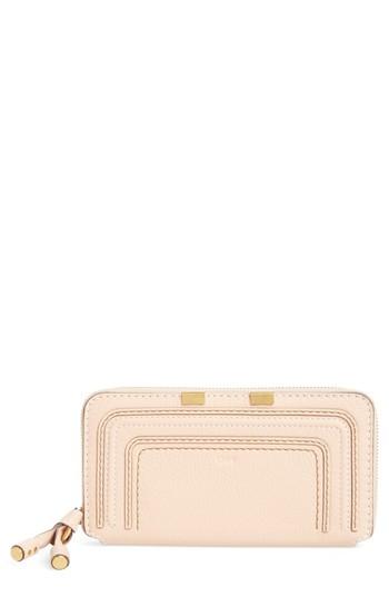 Women's Chloe 'marcie - Long' Zip Around Wallet - Beige