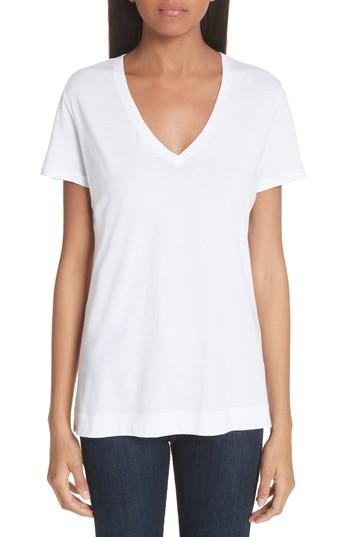 Women's Adam Lippes V-neck Tee - White