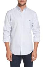 Men's Vineyard Vines Garden Quarter Gingham Classic Fit Sport Shirt, Size - Grey