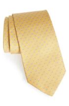 Men's Salvatore Ferragamo Feudo Print Silk Tie, Size - Yellow