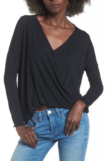Women's Lira Clothing Modern Surplice Top - Black