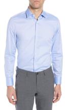 Men's Boss Marley Trim Fit Dot Dress Shirt .5xl - Blue
