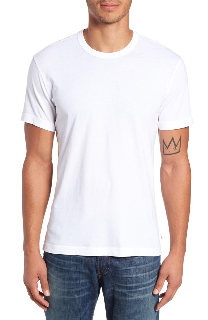 Men's James Perse Combed Cotton Graphic T-shirt (l) - White