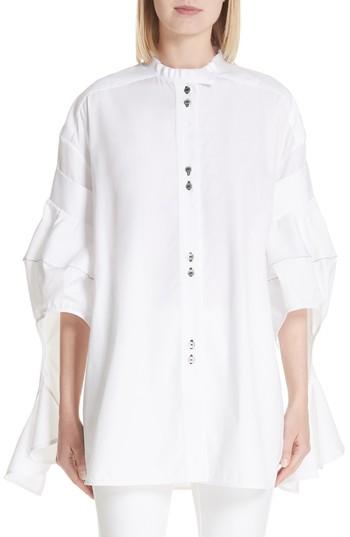 Women's Ellery Goldman Draped Cone Shirt Us / 14 Au - White