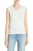 Women's La Vie Rebecca Taylor Lace Trim Washed Textured Jersey Top