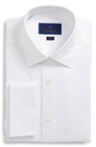Men's David Donahue Trim Fit Tuxedo Shirt 34/35 - White