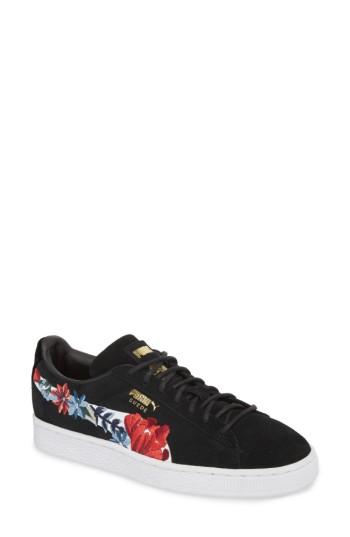 Women's Puma Suede Hyper Embellished Sneaker .5 M - Black