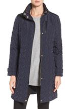 Women's Cole Haan Signature Belted Quilted Coat - Blue